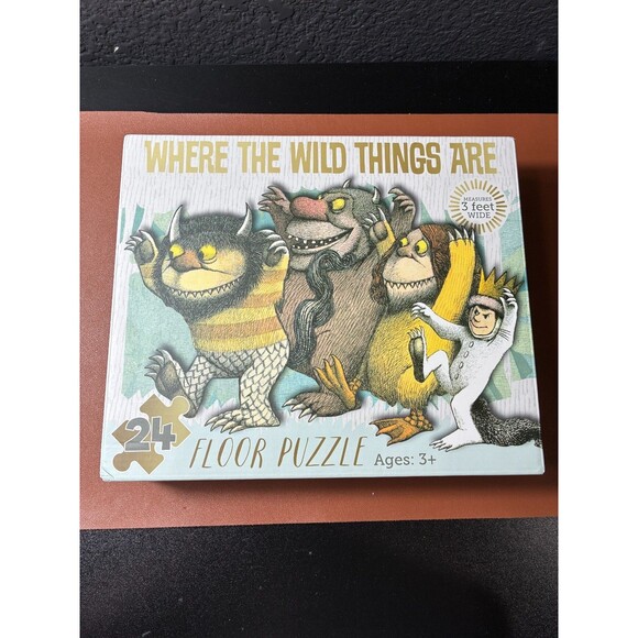 VINTAGE Where The Wild Things Are 24-Piece Floor Puzzle 3 Feet Wide Ages 3+ - Picture 1 of 2